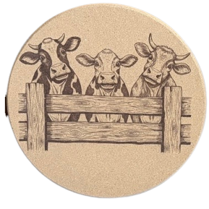 kurken onderzetter “koeien”