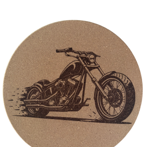 kurken onderzetter “motorfiets”