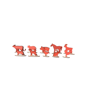 houten boerderijdieren set compleet 12 stuks